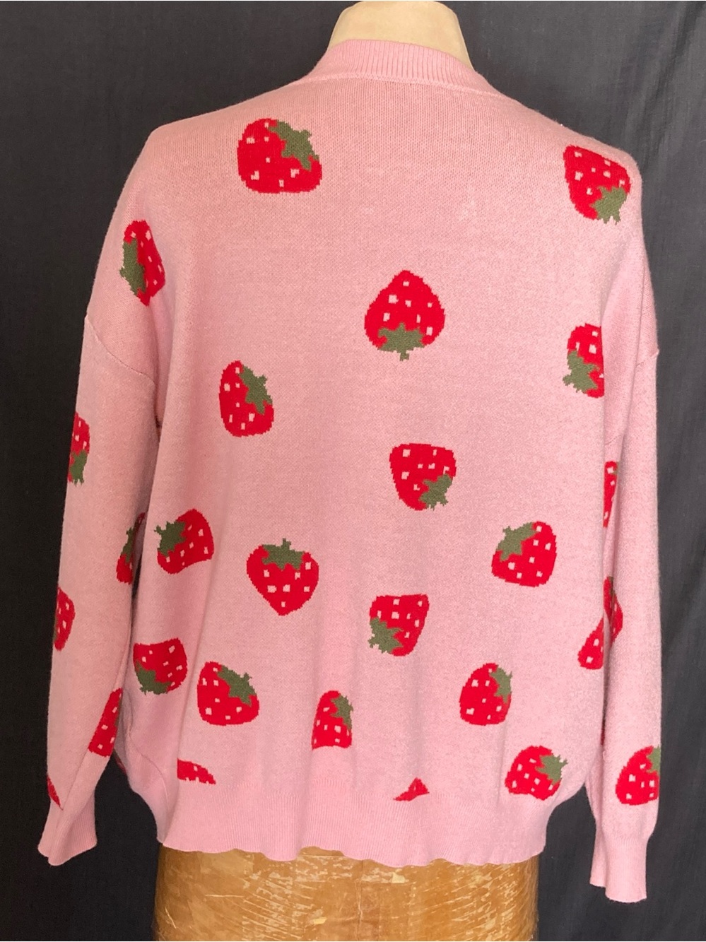 Pink Strawberry Knit Cardigan - Picture 3 of 14